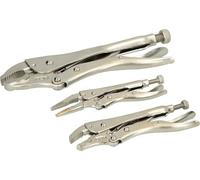 BRILLIANT TOOLS BT065003 Locking Pliers/Grip Pliers Set of 3 [Powered by KS Tools]