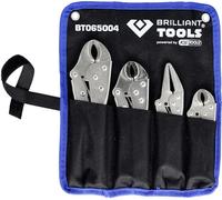 BRILLIANT TOOLS BT065004 Locking Pliers Set 4-Piece [Powered by KS Tools]
