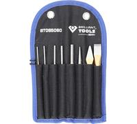 BRILLIANT TOOLS BT085060 Chisel and Drip Punch Set 8-Piece [Powered by KS Tools]
