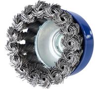 BRILLIANT TOOLS BT103103 Cup Brush, Diameter 65 mm with M14 x 2.0 mm Attachment [Powered by KS Tools]