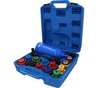 BRILLIANT TOOLS BT711110 Master Oil Filling Funnel Set with Rotating Angle Arm 15 Pieces [Powered by KS TOOLS]