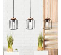Brilliant Tosh hanging light, three-bulb, linear
