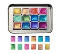Brilliant Watercolour Set for Children, 6.5 x 10 x 1.2 cm, Educational Kit, 12 Colours | Portable Painting Material for Children Beginners Artists Home School Birthdays Art Materials for Home School