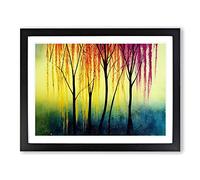 Brilliant Weeping Willow Trees Framed Print | A2 Black Framed Wall Art | Ready to Hang | Modern Floral Picture | Living Room Bedroom Lounge Office
