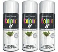 Brilliant White Spray Paint, 3 x 400 ML Color It Spray Paint For Metal, Wood, All-Purpose Gloss Finish White Spray Paint, Wood Spray Paint Can by Paint Factory
