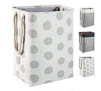 BrilliantJo Large upgrade Laundry Baskets 78L, Collapsible Linen Laundry Hamper Washing Basket with Handles, Laundry bin suitable for Bedrooms Laundry Room, Bathroom, 60H x 42Lx 31W cm, Dots