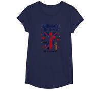 Brilliantly British at 7 UK Birthday Gift T-Shirt, Girls, Navy, Medium