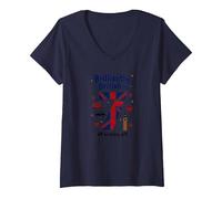 Brilliantly British at 7 UK Birthday Gift V-Neck T-Shirt, Women, Navy, XXL