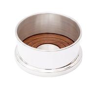 Brillibrum Design Bottle Coaster Coaster Fine Bottle Metal Silver-Plated Silver Wood Round Silver Glass Cup