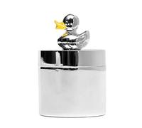 Brillibrum Design Milk Tooth Box Silver-Plated Tarnish Resistant Tooth Box with Small Duckling Tooth Box for Milk Teeth
