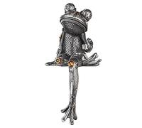 Brillibrum Design Steam Punk Decorative Mechanical Look Retro Industrial Style Gear Decorative Figure Silver Punk Sculpture Fantasy Art Object Gift Inventor (Version 7)