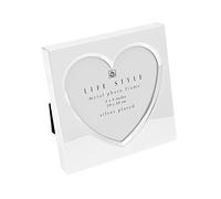Brillibrum Photo Frame Heart Shape Silver Large Small 10 cm Wedding Gift Frame Love Partner Flyer - Rahmen ohne Gravur