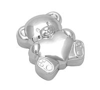 Brillibum Design Tooth Box for Milk Teeth Silver-Plated Tarnish-Proof Milk Tooth Box in Teddy Silver