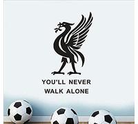 Brillint Yy Liverpool Football Club Wall Sticker You Ll Never Walk Alone Inspiration Quote Wall Poster Soccer Player Wall Decals Gift 42X71Cm