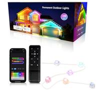Brillistep RGBIC WiFi Led Permanent Outdoor Lights 30m, RGBIC String Light for Eaves, Work with Alexa/Google Assistant, Indoor Outdoor Wall Lights, Led Eaves Lights for Party, Christmas Decoration