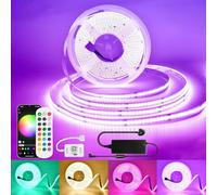 Brillistep RGBW Cob Led Strip Light 10m, 24V 8A 10m RGBW WiFi Led Strip Set with APP & Remote Control, 672LEDs/Meter Led Tape Light for Home Decoration, Compatible with Alexa/Google Home