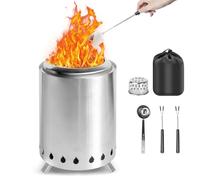 Brillistep Smokeless Tabletop Fire Pit, Stainless Steel Portable Table Top Fire Pit For Camping, Outdoor, Indoor, Garden, Birthday/Housewarming Gift