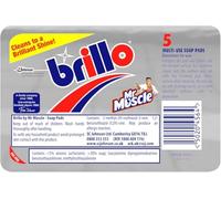 Brillo Multi-Purpose Soap Pads Fine Steel Wool Scouring Pad for Kitchen, Pots, Stove & Grill Cleaning
