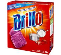 Brillo Steel Wool Soap Pads 794628302188 Original Scent (Red), 30-Count Jumbo Pack