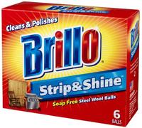 Brillo Strip and Shine Steel Wool Balls, 6 Count