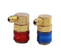 Brilluxa A C Quick Coupler Set, 2 Pcs R134a A C Manifold Adapter Connectors, High and Low Side Quick Connect Couplers for Car System