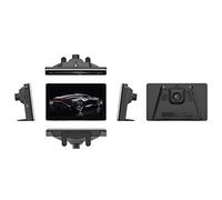 Brilluxa Car Video Recorder, Dual Lens Dash Cam, Multi Language Navigation DVR, Night View Voice Assistant Wide Angle Car Camera