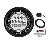 Brilluxa Digital Gauge Meter, Speedometer Tachometer Display with Voltage Water Temp Oil Pressure Indicator, 6 in 1 Multifunction Mileage Monitor