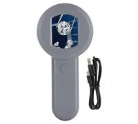 Brilluxa Digital Microscope, 16MP Handheld USB Microscope Camera with 2.0in Screen and 8 LED Lights, Portable Magnifier for Jewelry Identification (Gray)