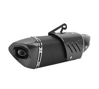 Brilluxa Exhaust Muffler Pipe Kit, 460mm Stainless Steel End Tip Pipe, Compatible with Offroad ATV UTV Motorbike, 38-51MM Diameter Exhaust System Replacement