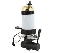 Brilluxa Fuel Lift Pump, Electric Fuel Pump Filter Assembly, Compatible with New Holland Skid Steer Loader LS180 LS190 LX865, 87802238 Replacement