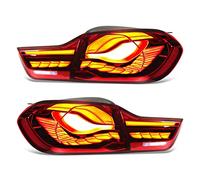 Brilluxa LED Tail Lights, OLED Style Dynamic Rear Lamps Compatible with 4 Series F32 F33 F36 F82 F83 M4, Sequential Turn Signal Kit, Full LED Tail Light Assembly (Red)