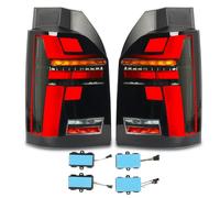 Brilluxa LED Tail Lights, Rear Lamp Assembly Compatible with T6 Pre Facelift 2016 to 2019, Facelift Look Dynamic Tail Light Set (Smoky Black)
