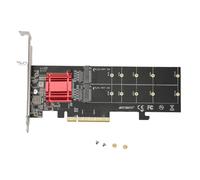 Brilluxa M.2 NVMe Adapter Card, PCIe Expansion Adapter, NVMe SSD Converter, M.2 PCIe X8 X16 Support Bifurcation Function, 2230 2242 2260 2280 22110 SSD Slot Adapter, High Speed PCIe Board