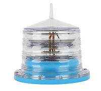 Brilluxa Marine Beacon Lights, Solar LED Safety Light, Navigation Warning Lamp, Waterway Signal Light, River Lake Channel Marker (Blue)