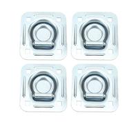 Brilluxa Recessed D Ring Tie Downs, Flush Mount Cargo Anchors and Lashing Rings, 124x114mm Trailer Floor Deck Tie Down Points, 4 Pcs