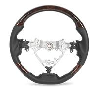 Brilluxa Steering Wheel Assembly, Compatible with Subaru ZC6 2017-2021, Racing Wheel Replacement, Flat Bottom Wheel, Leather Steering Upgrade (Wood Grain)