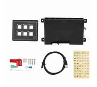 Brilluxa Switch Panel, Bluetooth Control Power Hub, 6P Backlight Panel with M4 Stud Ring Terminal, IP66 Switch Box, Compatible with Marine RVs Boats