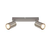 BRILONER 2 Light Nickel Matt Metal LED Spotlight in Metallics Briloner Metallics