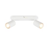 BRILONER 2 Light White Matt Metal LED Spotlight in Black Briloner Black