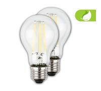 Briloner - EEK A Set of 2 Filament LED lamp E27 A60, Warm White Light, 4W, 840lm, LED Illuminant, Incandescent lamp, Bulb, 60x106 mm