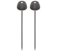 BRILONER - Set of 2 Garden Spike Light, Battery Powered, Touch Control, Dimmable, Height Adjustable, Outdoor Spike Lights, Exterior Lamp, Garden Light, Stake Lights, 6x78.5 cm, Anthracite