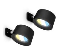 BRILONER 2 X Led Wall Light Rechargeable Reading Lamp Magnet Adjustable Black Spotlight Briloner Black