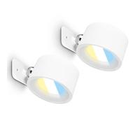 BRILONER 2 X LED Wall Light Rechargeable Reading Lamp Magnet White Briloner White