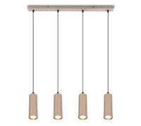 Briloner - 4-Light Pendant Light Height Adjustable GU10 Coffee 76x120cm | Ceiling Light Dining Room Lights Pendant Lights For Kitchen Hanging Lamp Kitchen Over Table Pendant Light Living Room