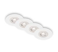 BRILONER 4 Pack White 4x4.9W LED Recessed Light Briloner White