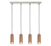 Briloner 4 Way Light Pendant Coffee Gu10 Max 9W Adjustable Drop Lamp Ribbed Finish Dining Island Kitchen