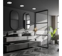 Briloner 7602 LED recessed spot 3-set IP65 3,000 K chrome
