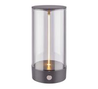 BRILONER - Wireless LED Table lamp with 4-Level Touch Control, Filament Design, Warm White Light, USB-C Charging, Bedside lamp, Reading lamp, LED lamp, Table Light, Battery lamp, 7x14.5cm, Anthracite