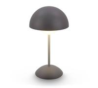 BRILONER - Rechargeable LED Table Lamp with Touch, Dimmable, IP44 Waterproof, 4000mAh Battery Table lamp, Bedside Lamps, Reading Light, Night Ligh, Outdoor, Mushroom Lamp, 16 x 29 cm, Anthracite