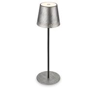 BRILONER Antique Silver Black 2.6W Rechargeable LED Table Lamp Briloner Silver